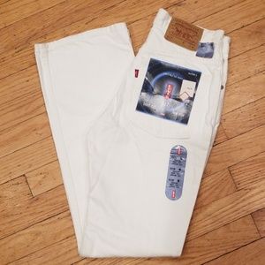 Levi's 517 Women's Red Tab White Denim Jean's